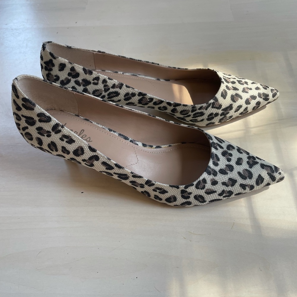 Snow leopard kitten heels